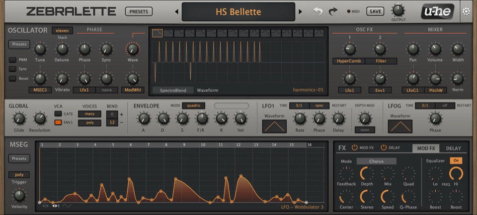 Zebralette 3 synthesizer interface