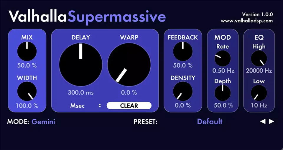 Valhalla DSP Supermassive 5